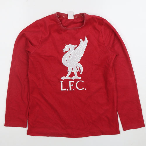 Liverpool FC Boys Red Fleece Pullover Sweatshirt Age 10-11 Years LFC Logo