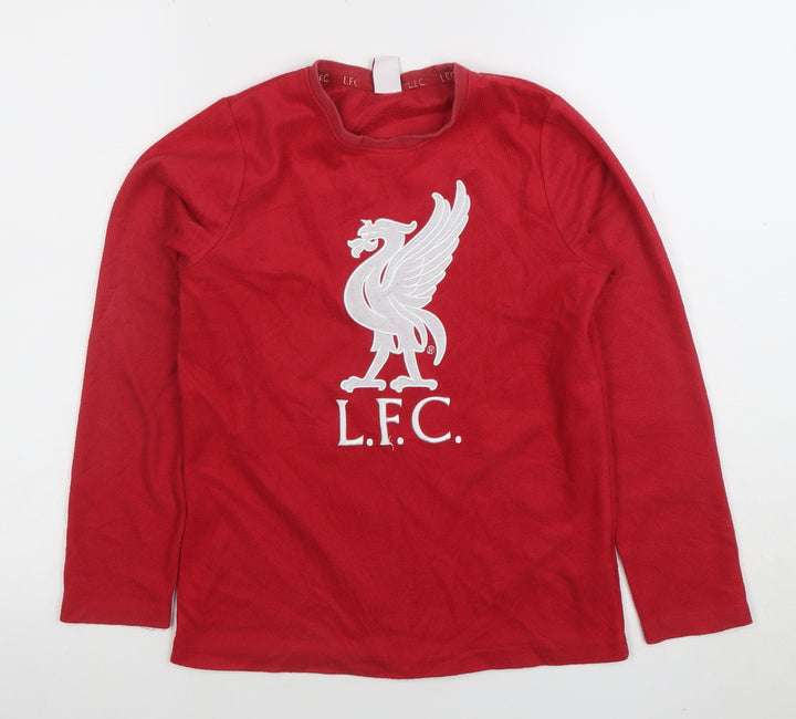 Liverpool FC Boys Red Fleece Pullover Sweatshirt Age 10-11 Years LFC Logo