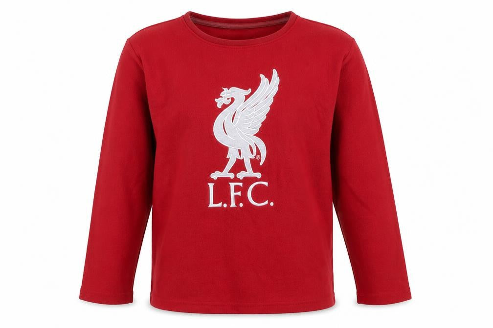 Liverpool FC Boys Red Fleece Pullover Sweatshirt Age 10-11 Years LFC Logo
