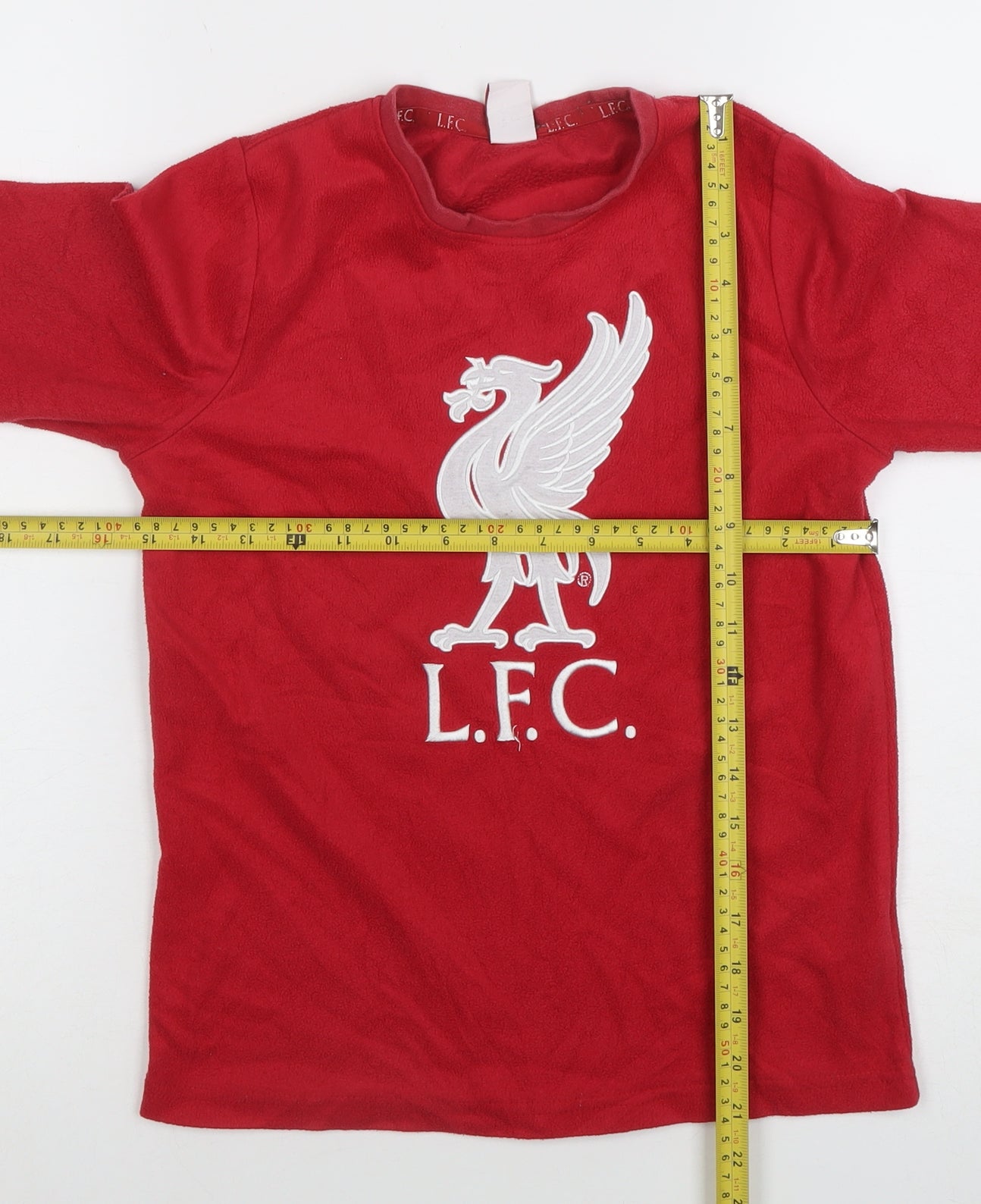 Liverpool FC Boys Red Fleece Pullover Sweatshirt Age 10-11 Years LFC Logo