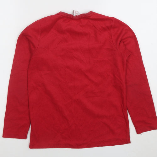 Liverpool FC Boys Red Fleece Pullover Sweatshirt Age 10-11 Years LFC Logo