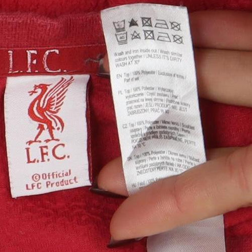 Liverpool FC Boys Red Fleece Pullover Sweatshirt Age 10-11 Years LFC Logo