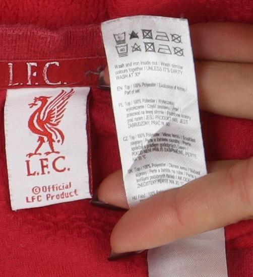 Liverpool FC Boys Red Fleece Pullover Sweatshirt Age 10-11 Years LFC Logo