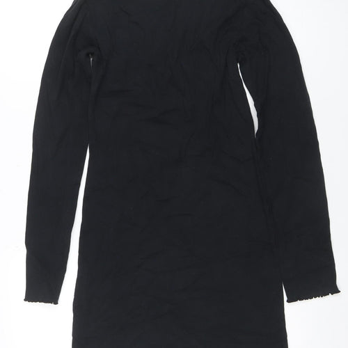 Urban Outfitters Women's Black Dragon Print Long Sleeve T-Shirt Dress M