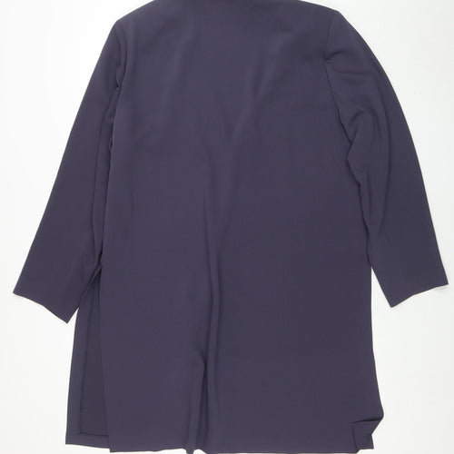 Windsmoor Women's Blue Long Single-Breasted Overcoat Size 18