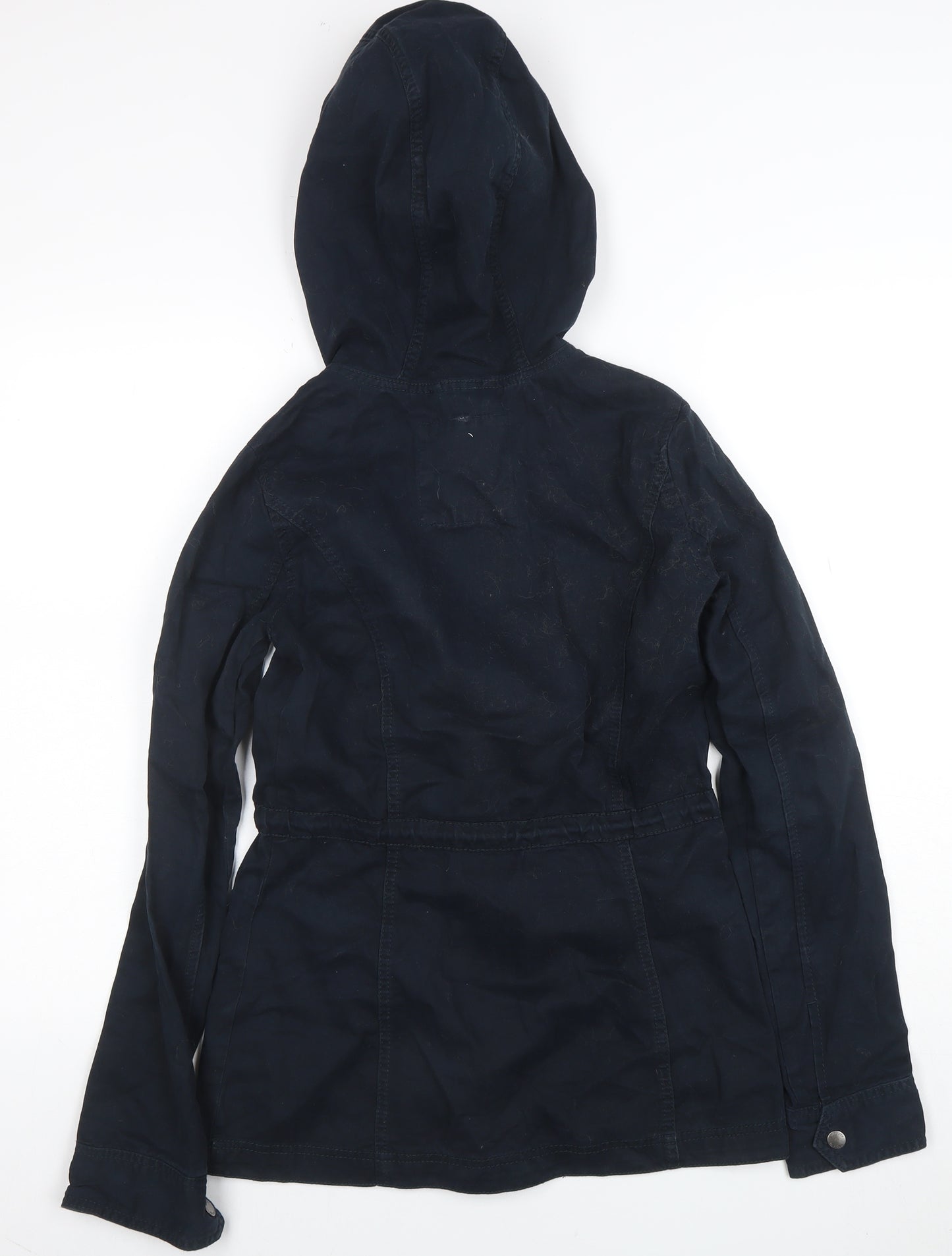 Hollister Women's Blue Hooded Parka Jacket XS Cotton Casual
