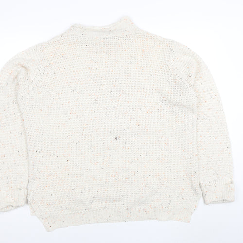 Lee Cooper Women Ivory Size 16 Acrylic Cable-Knit Pullover Jumper