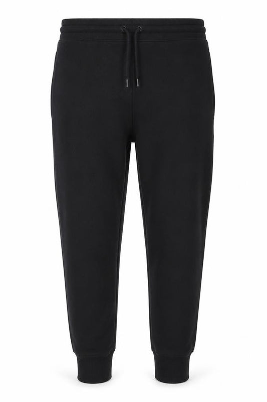 Front view of Topman Men's Black Jogger Sweatpants S Regular Fit Cotton Blend