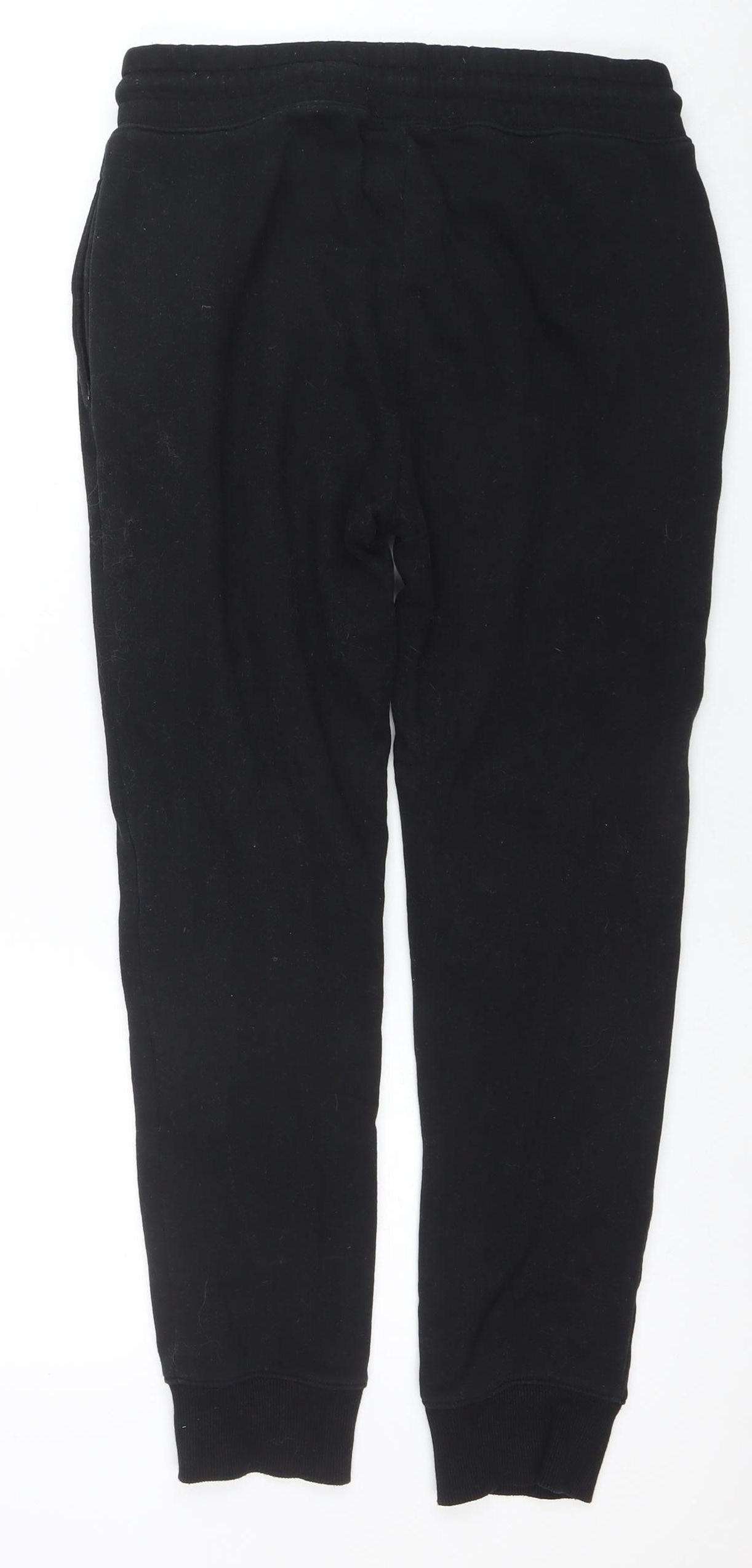 Topman Men's Black Jogger Sweatpants S Regular Fit Cotton Blend