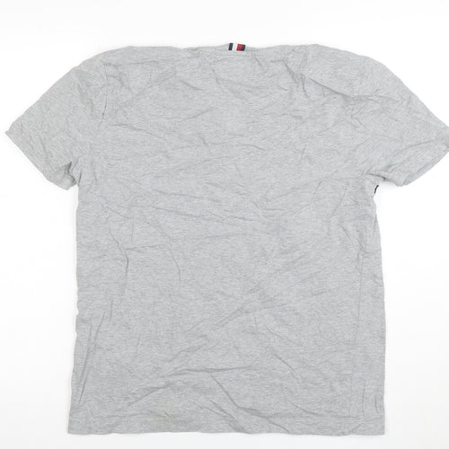 Tommy Hilfiger Men's Grey Organic Cotton Short Sleeve T-Shirt L
