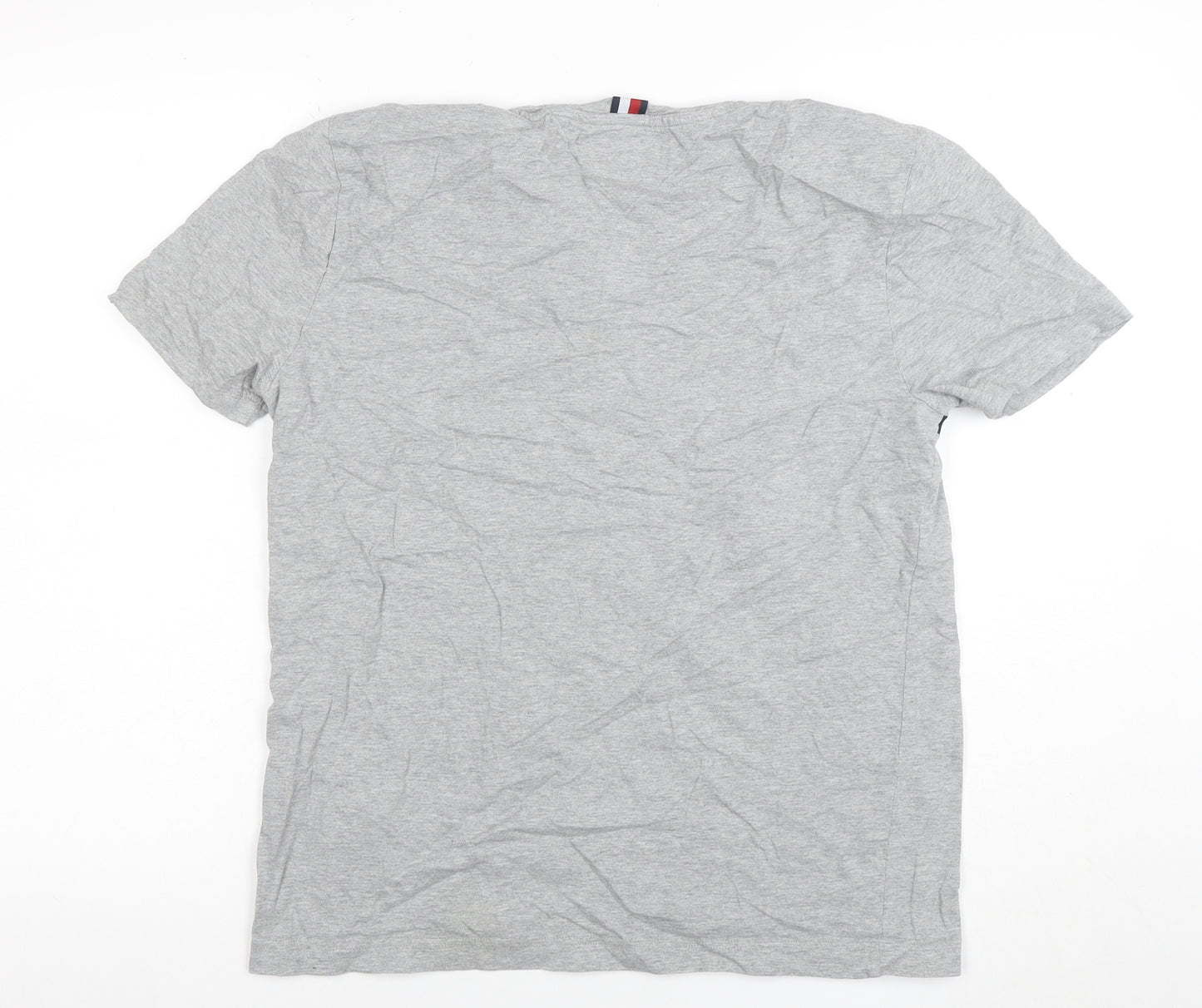 Tommy Hilfiger Men's Grey Organic Cotton Short Sleeve T-Shirt L