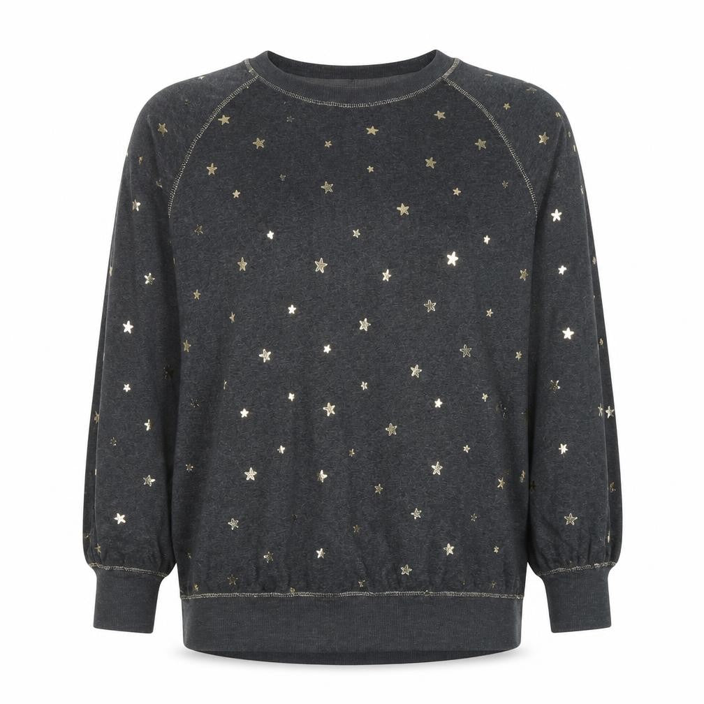 Next Women's Grey Star Print Long Sleeve Pyjama Top Size S