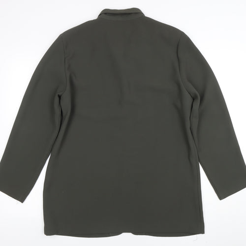 Biaggini Women Olive Green Polyester Blazer Jacket Size 18