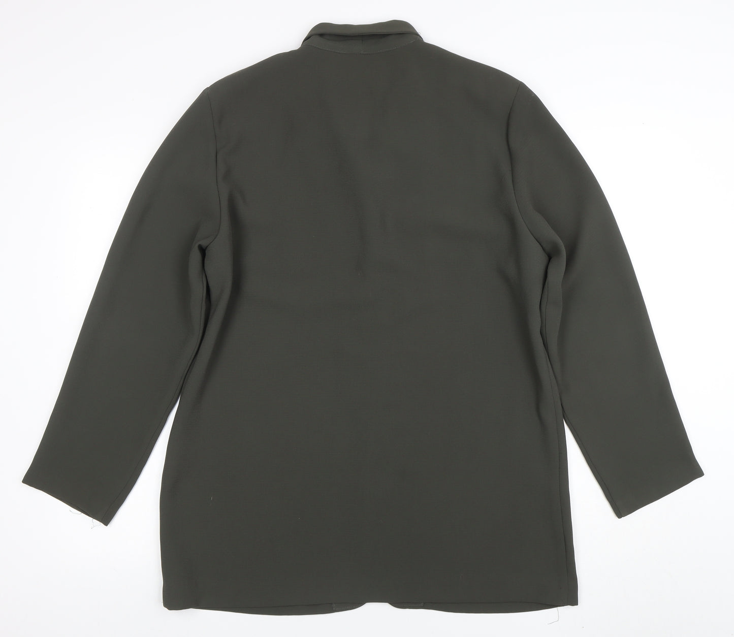 Biaggini Women Olive Green Polyester Blazer Jacket Size 18