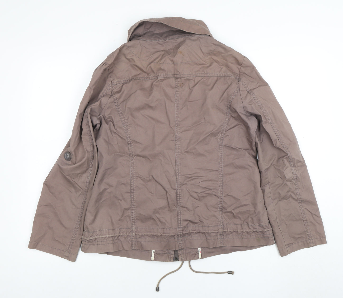 Abi Women’s Brown Cotton Button Jacket Size 12 Casual Style