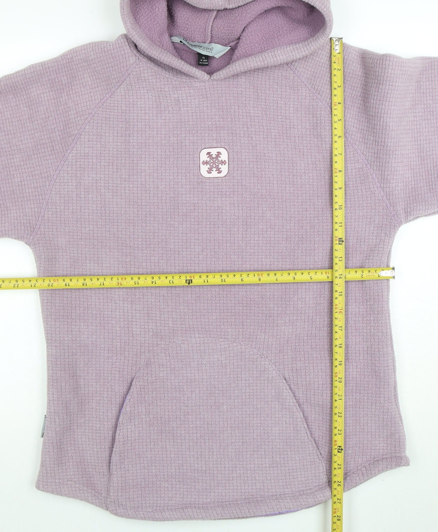 Outdoor Scene Women’s Purple Pullover Hoodie XL Polyester Blend Warm Fleece