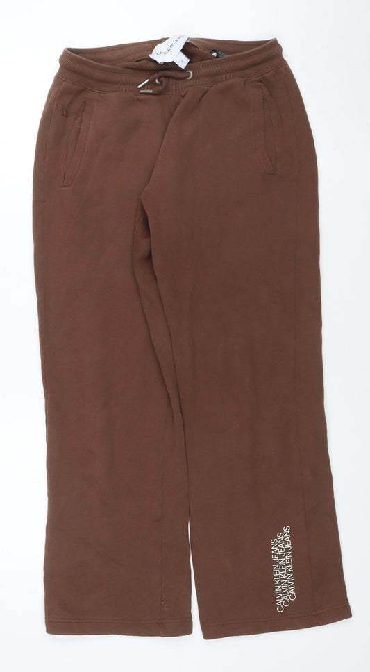 Calvin Klein Jeans Womens Brown Sweatpants M Jogger Style Cotton
