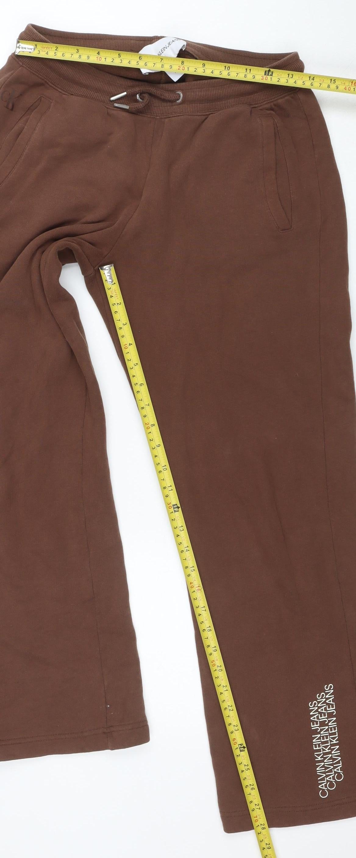 Calvin Klein Jeans Womens Brown Sweatpants M Jogger Style Cotton