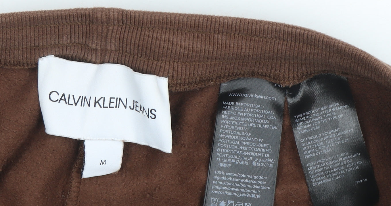 Calvin Klein Jeans Womens Brown Sweatpants M Jogger Style Cotton