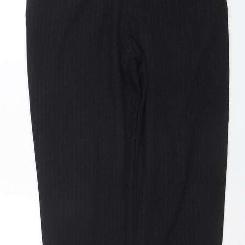 ZARA Women's Black Cropped Slim Fit Tailored Trousers Size 12