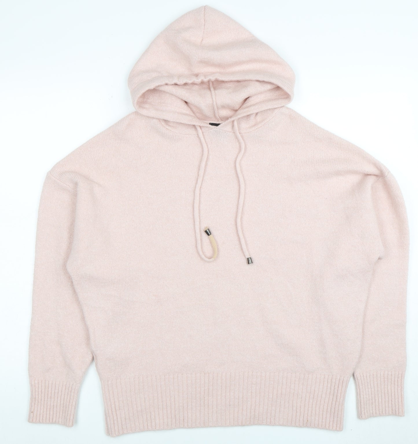 Peacocks Womens Pink Hooded Pullover Hoodie Medium Soft Knit