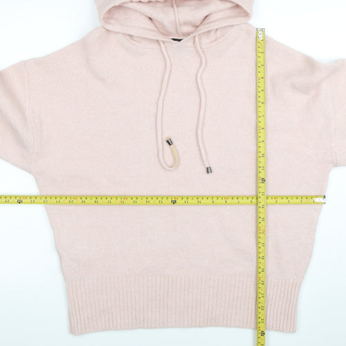 Peacocks Womens Pink Hooded Pullover Hoodie Medium Soft Knit