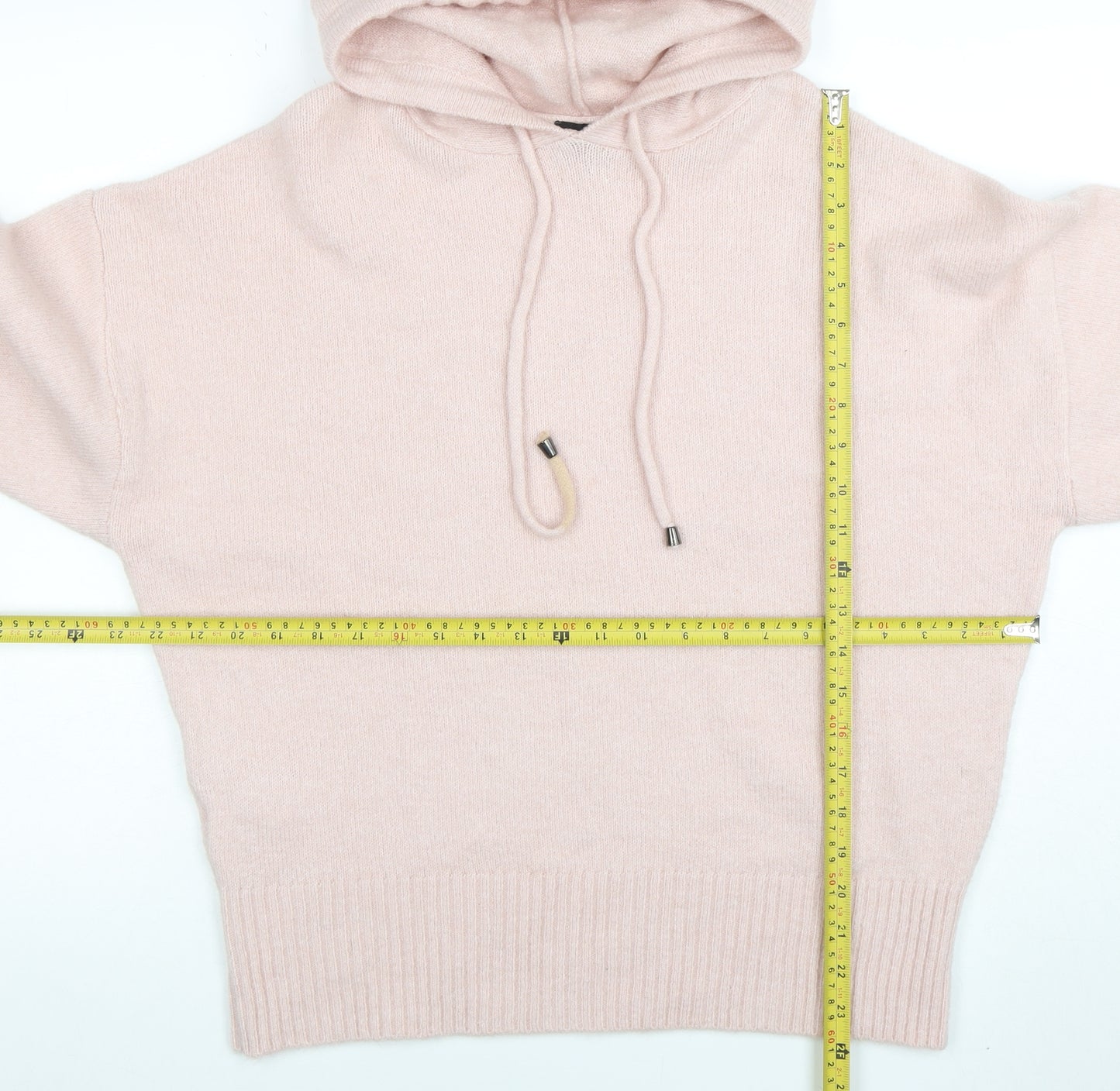 Peacocks Womens Pink Hooded Pullover Hoodie Medium Soft Knit