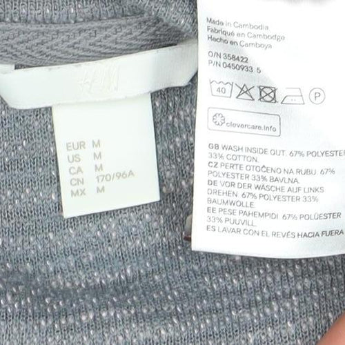 H&M Women’s Grey Striped Knit Pullover Jumper Size 12