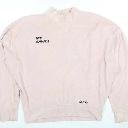 Topshop Women Pink Pullover Sweatshirt UK 10 Relaxed Fit