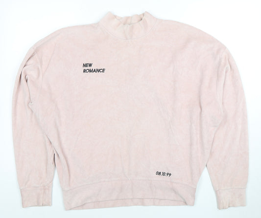 Topshop Women Pink Pullover Sweatshirt UK 10 Relaxed Fit