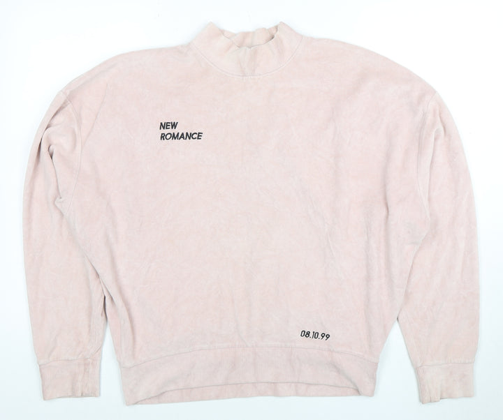 Topshop Women Pink Pullover Sweatshirt UK 10 Relaxed Fit