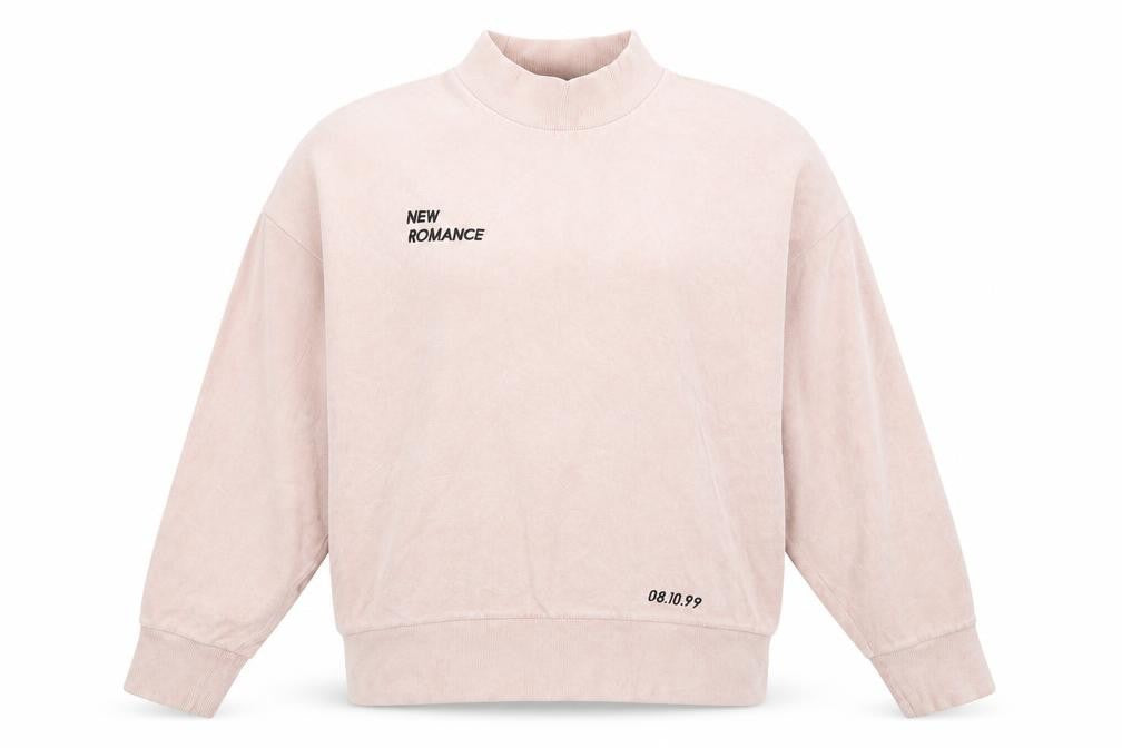 Front view of Topshop Women Pink Pullover Sweatshirt UK 10 Relaxed Fit