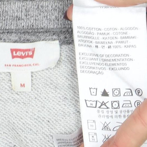 Levi's Mens Grey Cotton Crew Neck Long Sleeve Sweatshirt M
