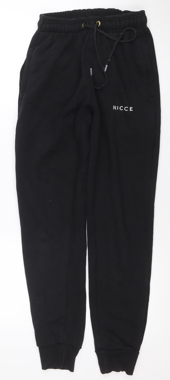 Nicce Men’s Black Jogger Sweatpants XXS Cotton Blend Tapered Fit