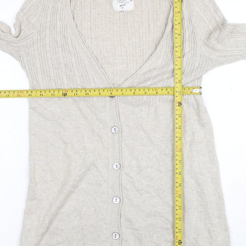 Mammut Women Beige V-Neck Long Sleeve Cardigan Size 12