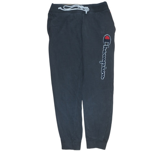 Champion Men's Black Small Logo Sweatpants Joggers Tapered Fit