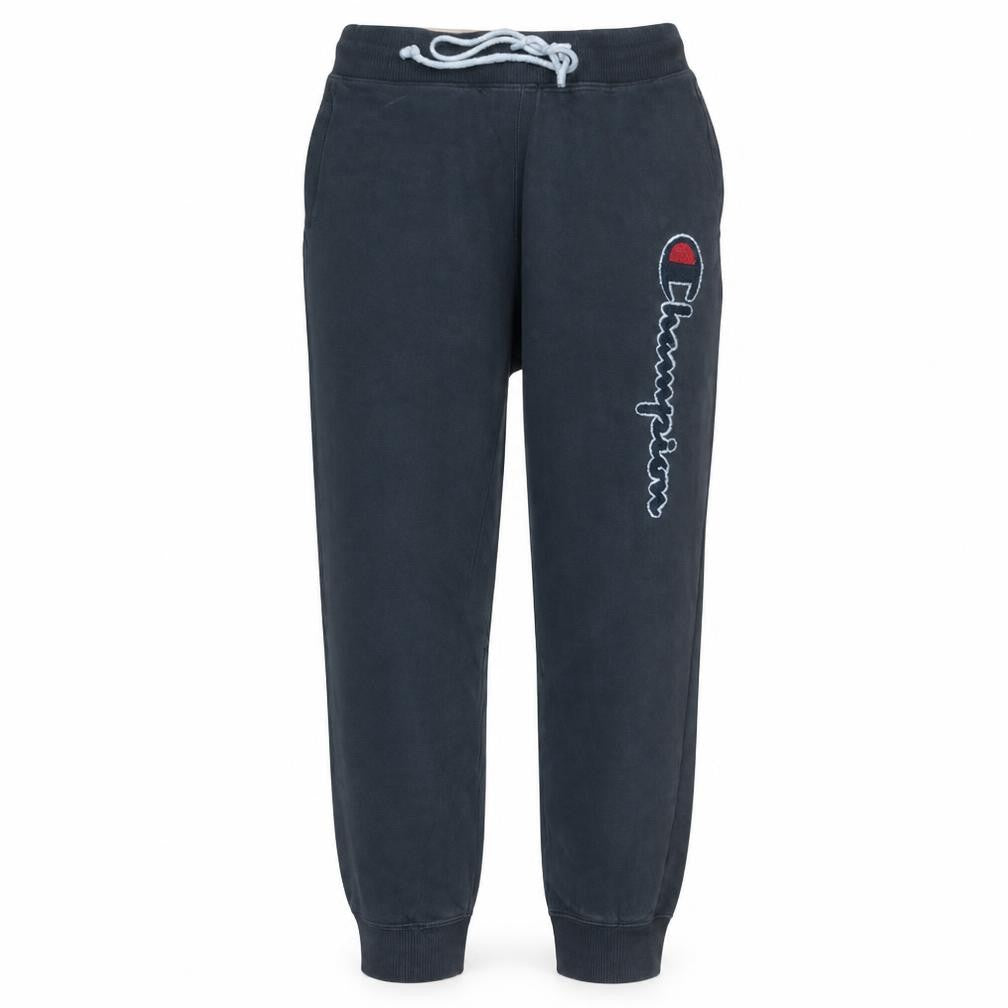 Champion Men's Black Small Logo Sweatpants Joggers Tapered Fit