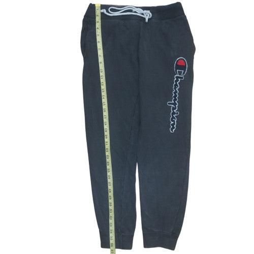 Champion Men's Black Small Logo Sweatpants Joggers Tapered Fit
