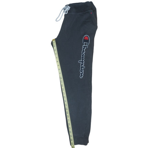Champion Men's Black Small Logo Sweatpants Joggers Tapered Fit