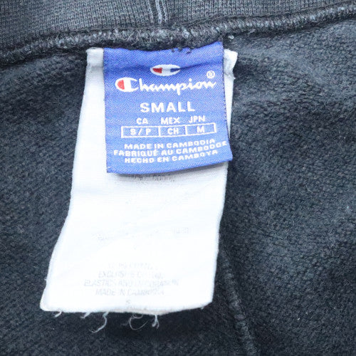 Champion Men's Black Small Logo Sweatpants Joggers Tapered Fit