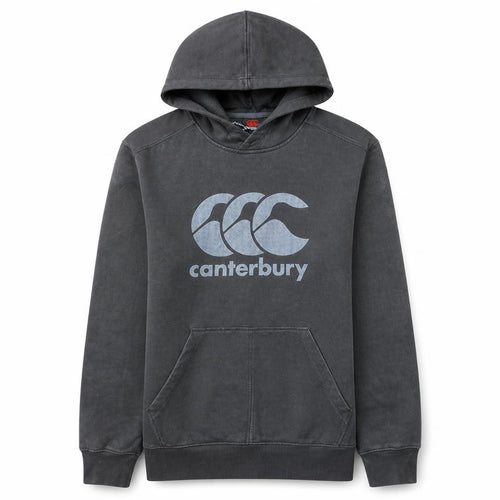 Canterbury Men's Grey Pullover Hoodie M Logo Fleece Rugby Sweatshirt