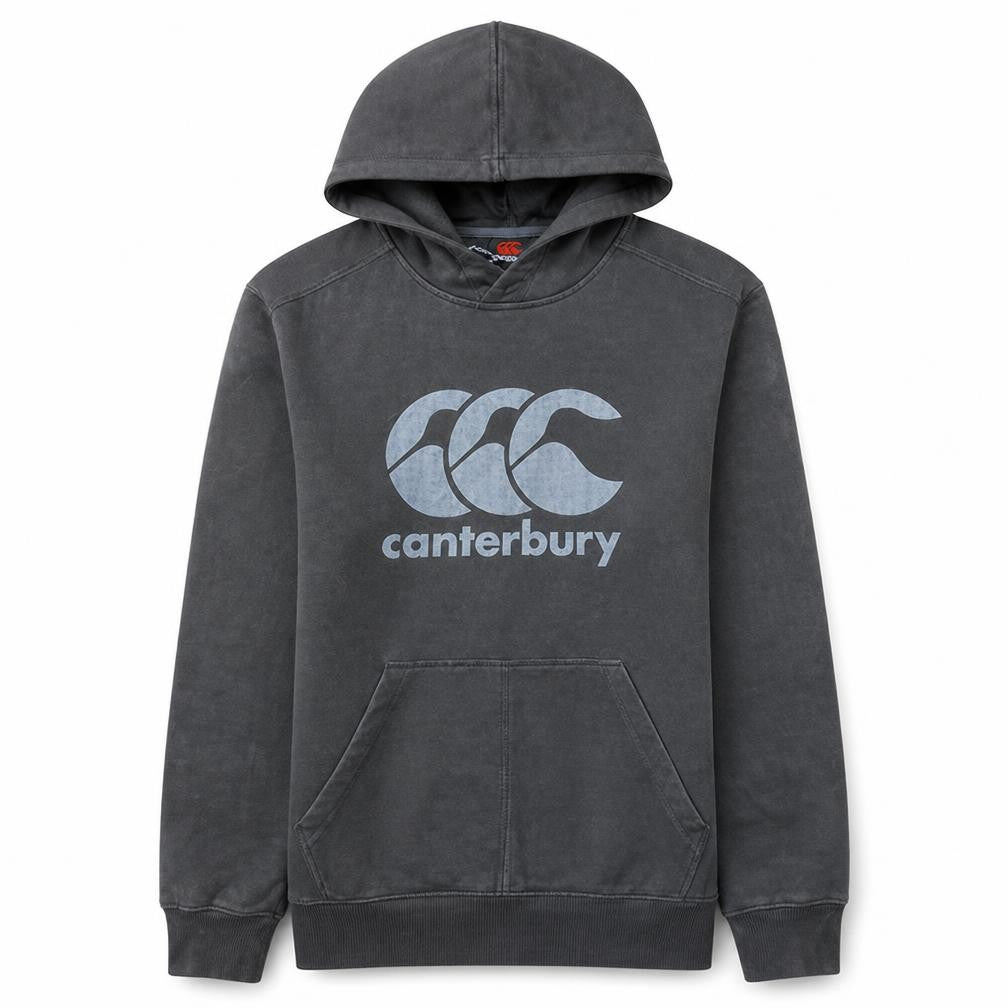 Canterbury Men's Grey Pullover Hoodie M Logo Fleece Rugby Sweatshirt