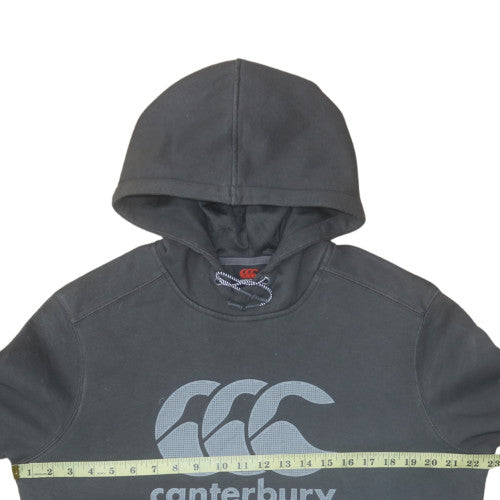 Canterbury Men's Grey Pullover Hoodie M Logo Fleece Rugby Sweatshirt