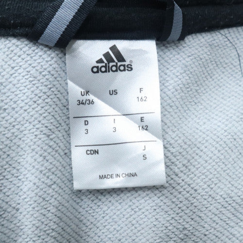 Adidas Men's Grey Full Zip Fleece Hoodie Size S