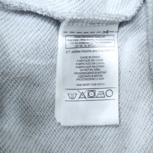 Adidas Men's Grey Full Zip Fleece Hoodie Size S