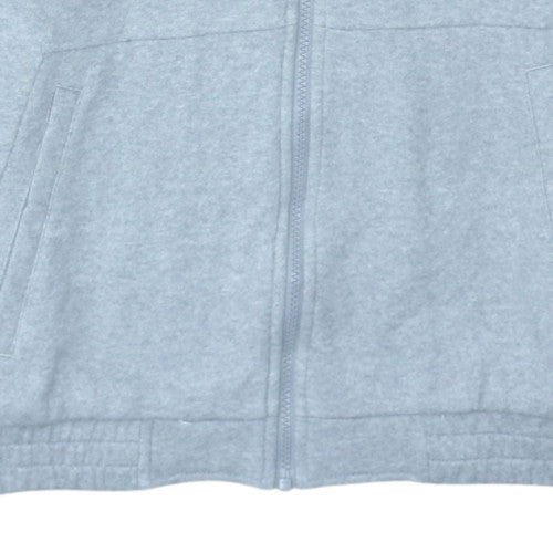 Adidas Men's Grey Full Zip Fleece Hoodie Size S