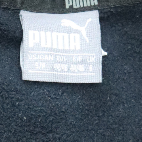 Puma Women's Black Small Pullover Hoodie with Logo Print