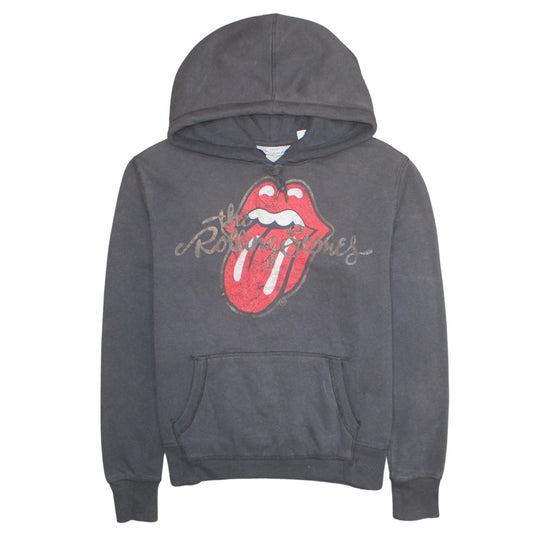 H&M L.O.G.G. Womens Black Rolling Stones Pullover Hoodie Size 12