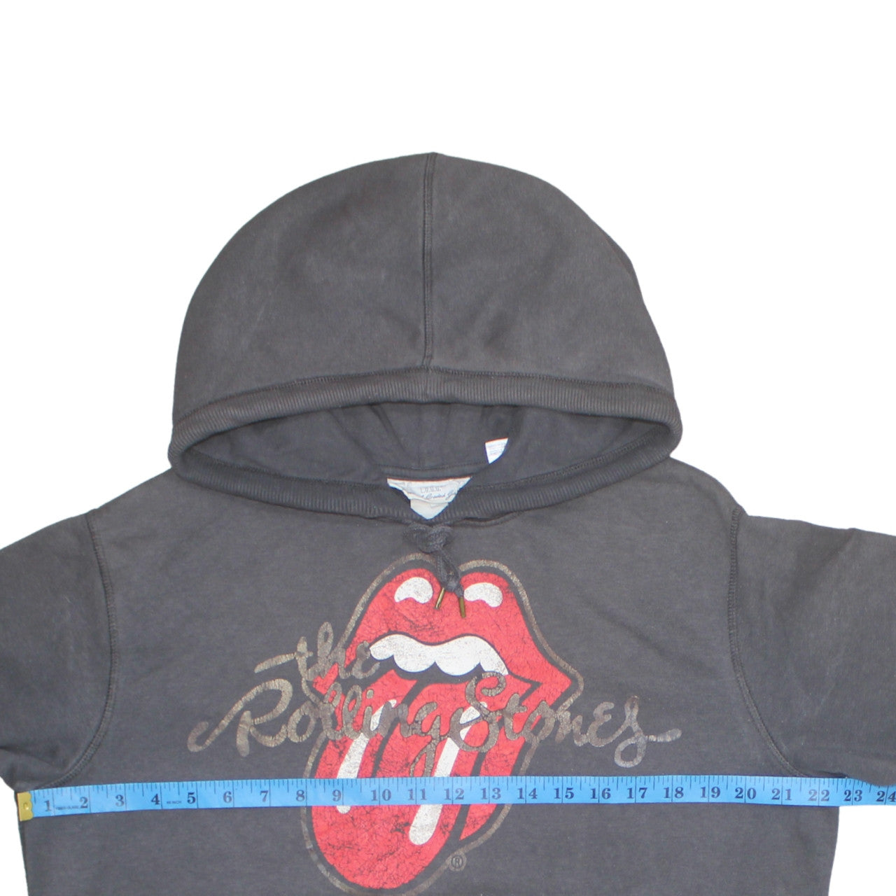 H&M L.O.G.G. Womens Black Rolling Stones Pullover Hoodie Size 12