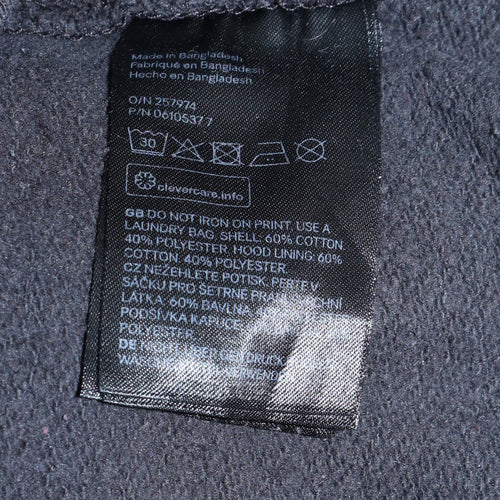 H&M L.O.G.G. Womens Black Rolling Stones Pullover Hoodie Size 12